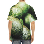 Green Avocado Print Aloha Shirt