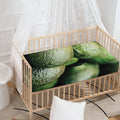 Green Avocado Print Baby Crib Sheet