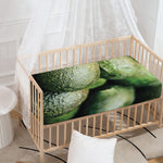 Green Avocado Print Baby Crib Sheet