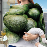 Green Avocado Print Baby Seat Cover