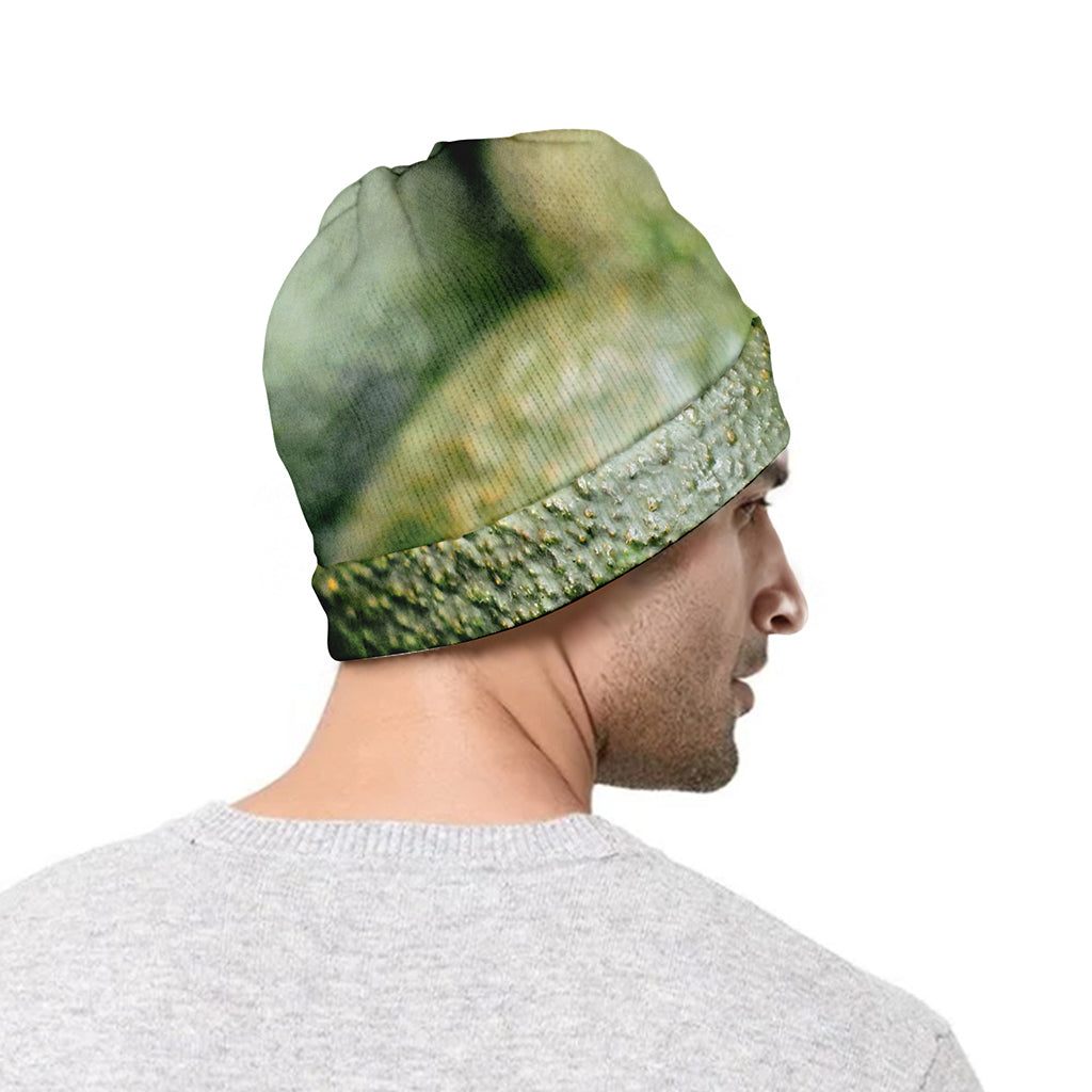 Green Avocado Print Beanie
