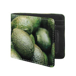 Green Avocado Print Bifold Wallet
