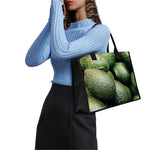 Green Avocado Print Canvas Tote Bag