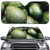 Green Avocado Print Car Windshield Sun Shade