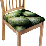 Green Avocado Print Chair Cushion Cover