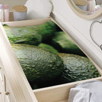 Green Avocado Print Changing Pad Cover