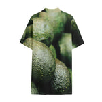 Green Avocado Print Cotton Hawaiian Shirt