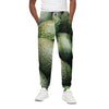 Green Avocado Print Cotton Pants