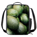 Green Avocado Print Crossbody Lunch Bag
