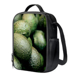 Green Avocado Print Crossbody Lunch Bag