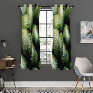 Green Avocado Print Curtain