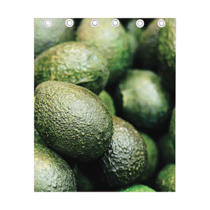 Green Avocado Print Curtain