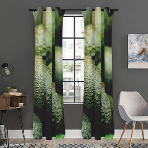 Green Avocado Print Curtain