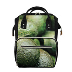 Green Avocado Print Diaper Bag