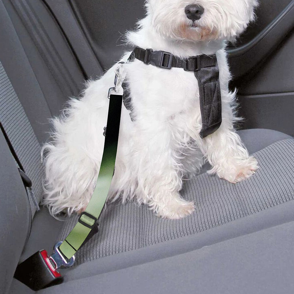 Green Avocado Print Dog Seat Belt