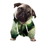 Green Avocado Print Dog Zip Up Hoodie