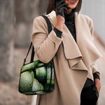 Green Avocado Print Double Strap Bible Bag