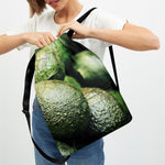 Green Avocado Print Drawstring Backpack