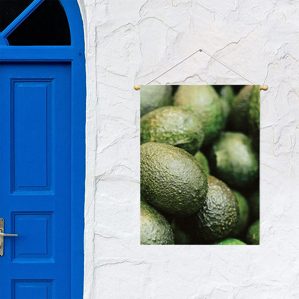 Green Avocado Print Garden Flag