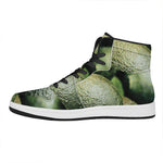 Green Avocado Print High Top Leather Sneakers