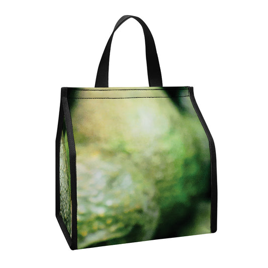 Green Avocado Print Insulated Lunch Tote