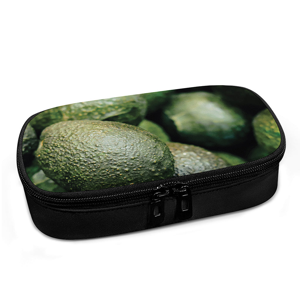 Green Avocado Print Insulin Cooler Travel Case