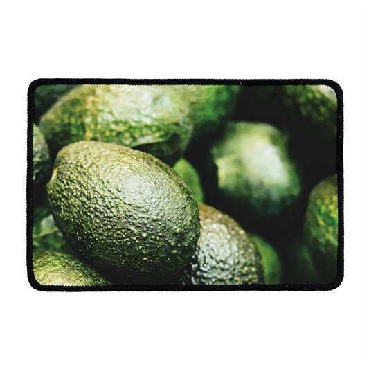 Green Avocado Print Kitchen Mat