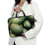 Green Avocado Print Laptop Sleeve With Handle