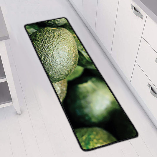 Green Avocado Print Long Kitchen Mat