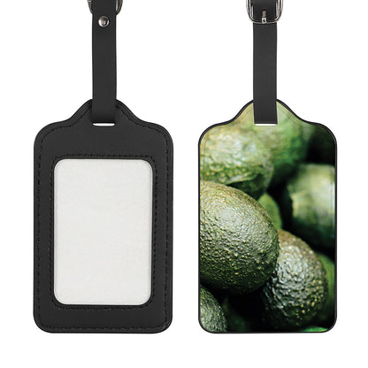 Green Avocado Print Luggage Tag