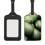 Green Avocado Print Luggage Tag