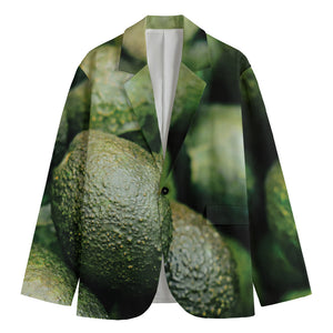 Green Avocado Print Men's Blazer