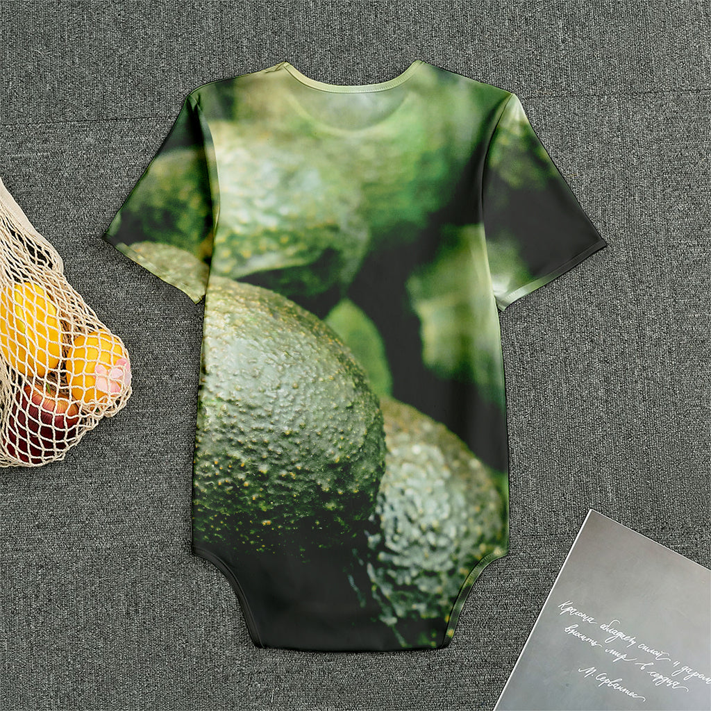 Green Avocado Print Men's Bodysuit