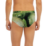 Green Avocado Print Men's Briefs
