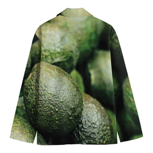 Green Avocado Print Men's Cotton Blazer