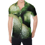 Green Avocado Print Men's Shirt