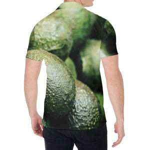 Green Avocado Print Men's Shirt