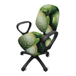 Green Avocado Print Office Chair Cover