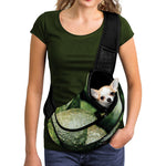 Green Avocado Print Pet Sling Carrier