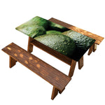 Green Avocado Print Picnic Table Cover