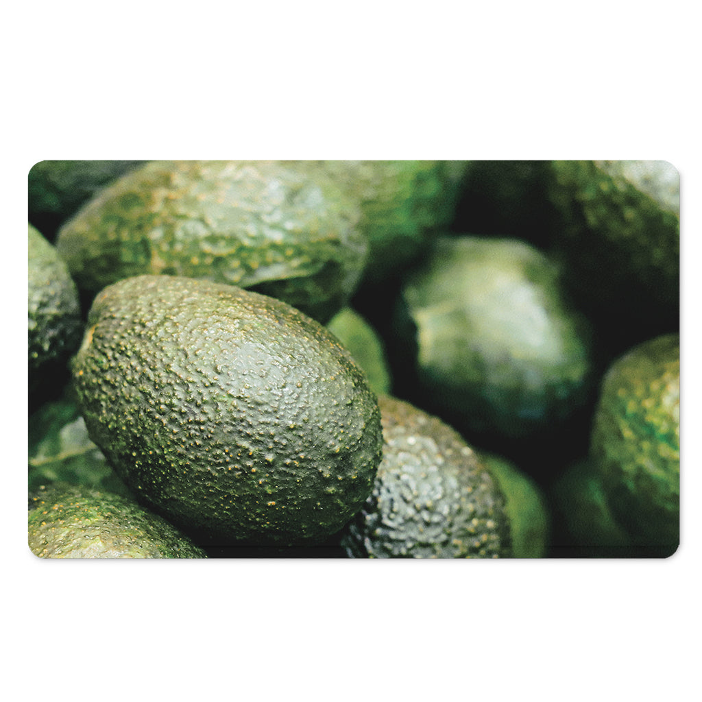 Green Avocado Print Polyester Doormat