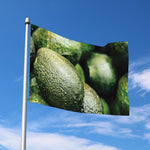 Green Avocado Print Polyester Flag
