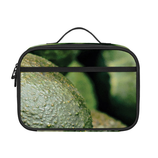 Green Avocado Print Portable Lunch Bag