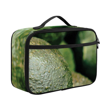 Green Avocado Print Portable Lunch Bag