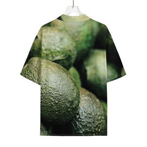 Green Avocado Print Rayon Hawaiian Shirt