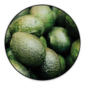 Green Avocado Print Round Floor Mat