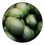 Green Avocado Print Round Floor Mat