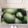 Green Avocado Print Rubber Doormat