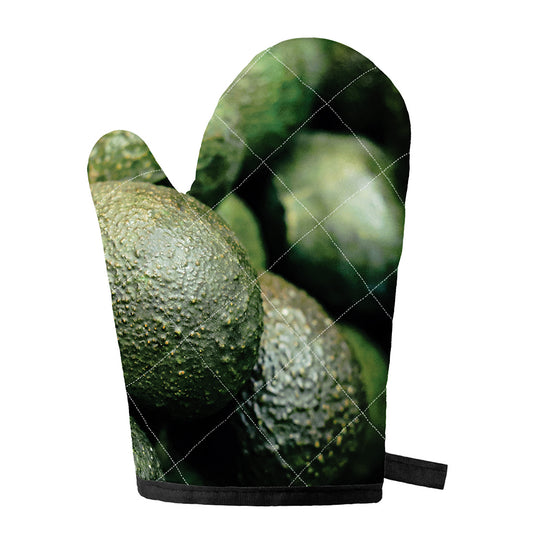 Green Avocado Print Single Oven Mitt