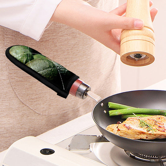 Green Avocado Print Skillet Handle Cover
